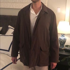 Enrico Mandelli brown cashmere down jacket.